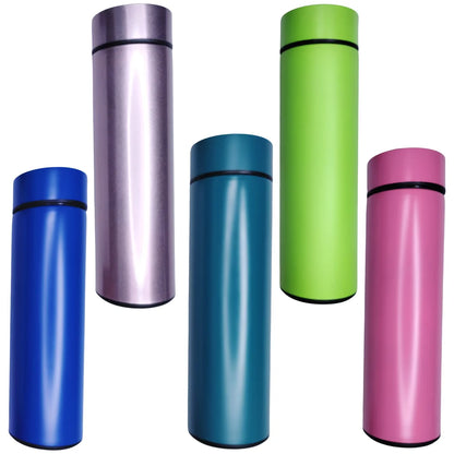 Garrafa Térmica de Inox, com Sensor Digital Inteligente de Temperatura LED, para Bebidas Quentes e Frias