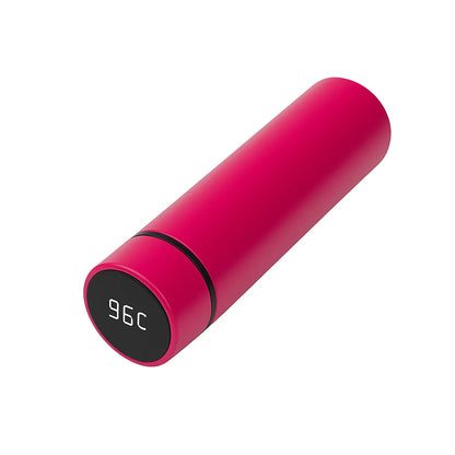 Garrafa Térmica de Inox, com Sensor Digital Inteligente de Temperatura LED, para Bebidas Quentes e Frias