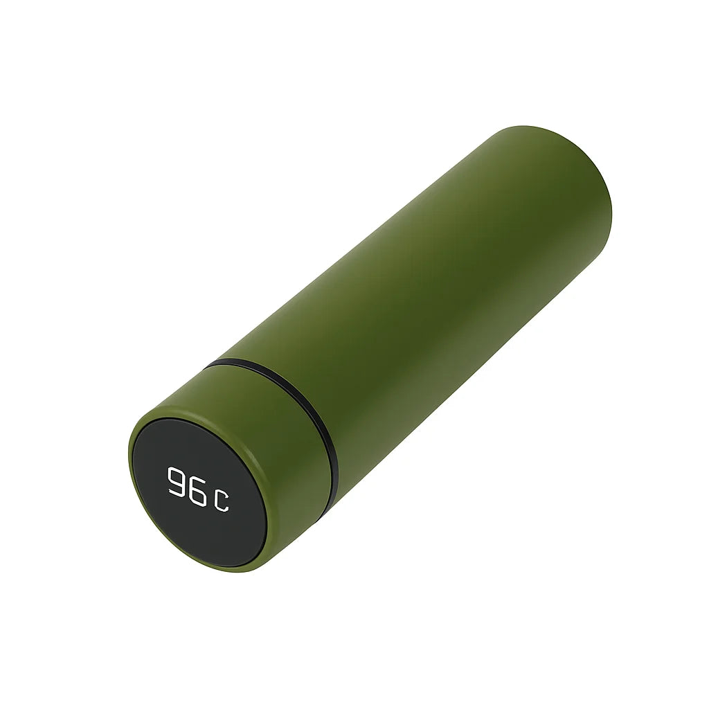 Garrafa Térmica de Inox, com Sensor Digital Inteligente de Temperatura LED, para Bebidas Quentes e Frias