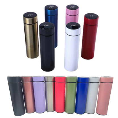 Garrafa Térmica de Inox, com Sensor Digital Inteligente de Temperatura LED, para Bebidas Quentes e Frias